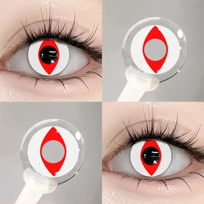 MILL CREEK 1 Paire de Lentilles de Contact Colorées Blanches pour Halloween
