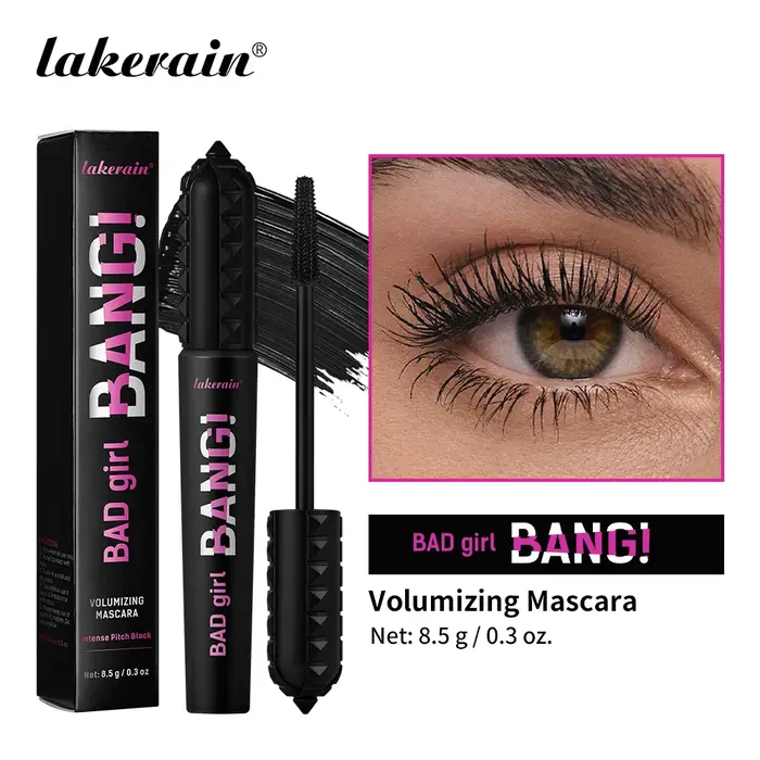 Mascara volumisant Lakerain 360 ° Mascara volumisant pour cils, imperméable, anti-bavures, longue