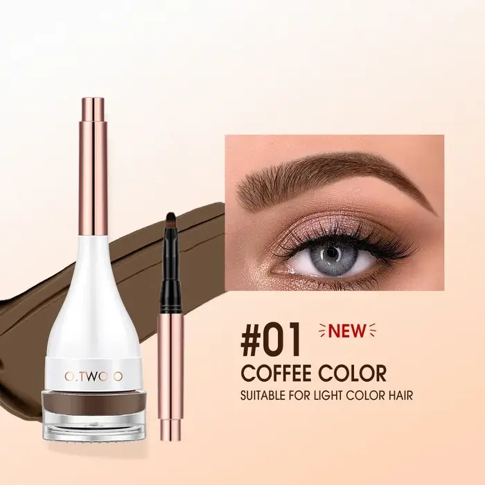 O.TWO.O – pommade à sourcils, Mascara naturel, imperméable, longue durée, Texture crémeuse, teinte, 