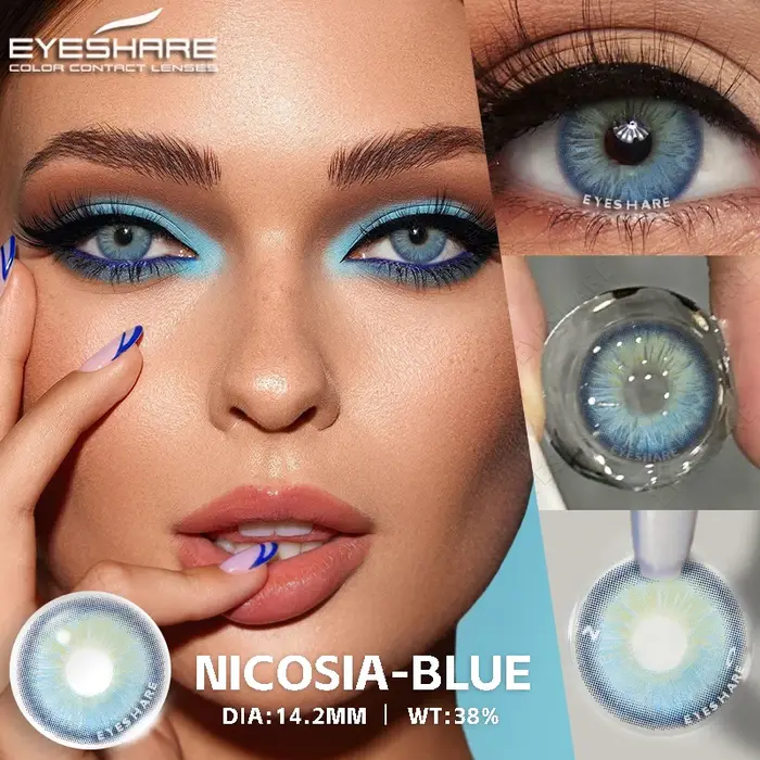 EYESHARE lentilles de contact mode yeux bleus