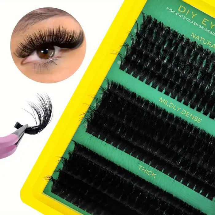 60D80D100D Faux cils épais de longueur mixte