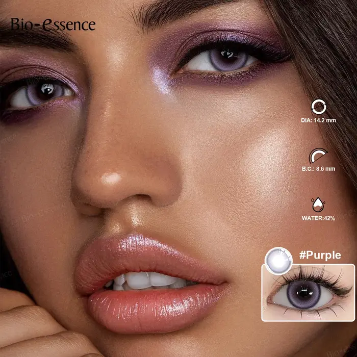 Bio-essence 1 paire de lentilles de Contact colorées pour les yeux fille russe