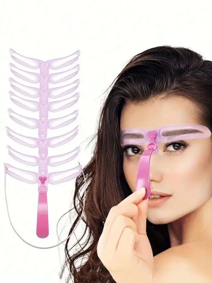 Ensemble de gabarits à sourcils réutilisables 8-en-1, outil de modélisation des sourcils, outil de m