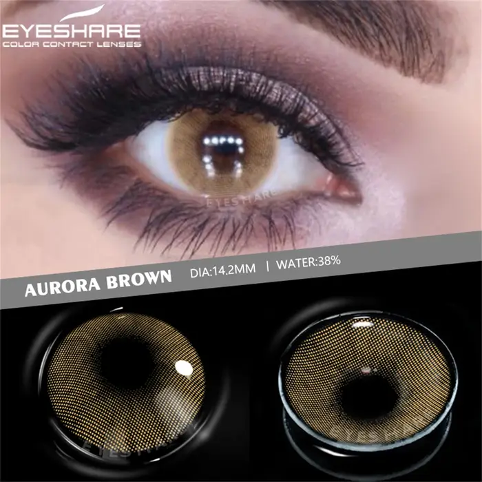 EYESHARE 2 pièces lentilles de Contact de couleur pour les yeux Aurora marron vert lentille de couleur beauté annuelle maquillage cosmétique gris yeux lentilles de Contact