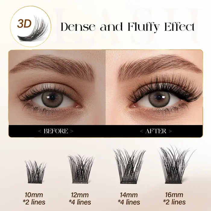 Extensions de Faux-Cils Naturels Individuels