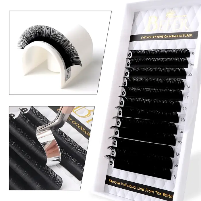 Extension de cils de production de faux cils OEM avec logo privé personnalisé