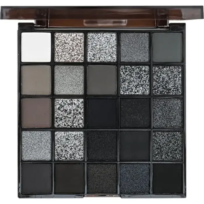 Palette de fards à paupières 9 teintes : Black Swan, Smoky, Dark Black, Grey Silver Glitter, finitio