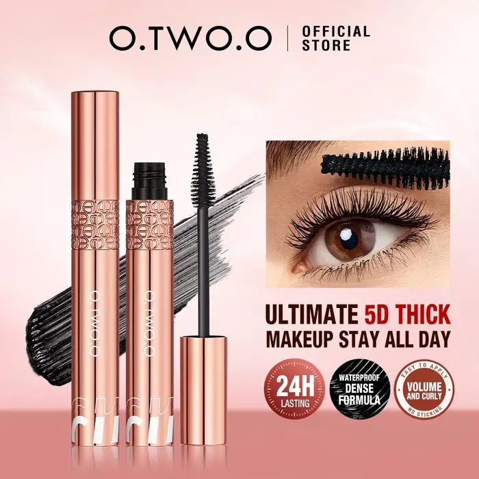 O.TWO.O-Mascara résistant à l'eau, produit cosmétique, extension de cils, noir, volume 5D, sans bavu