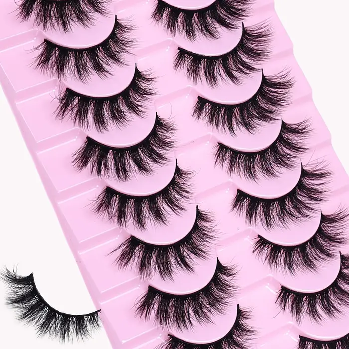 10 paires de faux cils volumineux et bouclés pour une transformation instantanée du maquillage des yeux