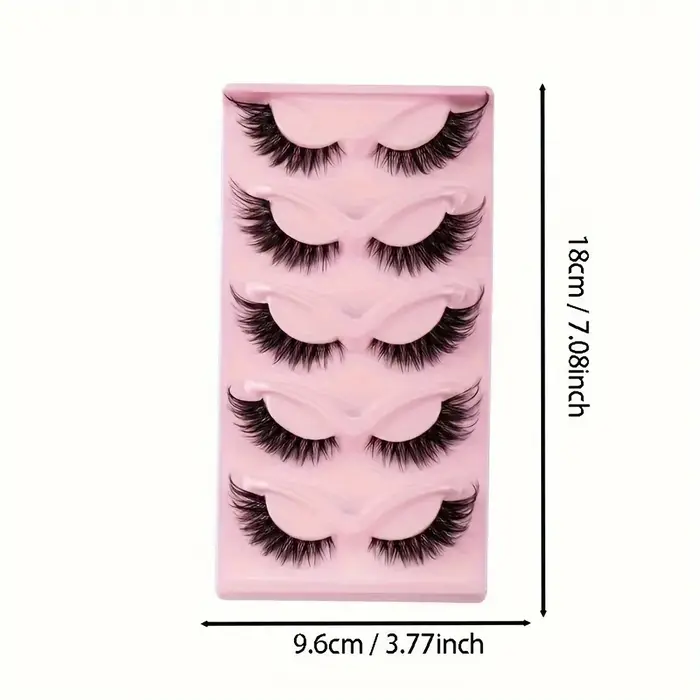 5 paires de faux cils-naturels longs