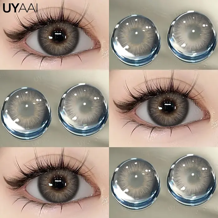 UYAAI 1 paire de contacts pour les yeux bleus élèves de couleur verte