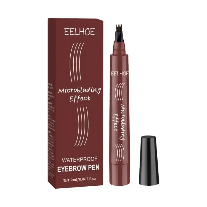 Le crayon à sourcils à quatre pointes Eelhoe améliore la forme des sourcils, résistant à l'eau et à 