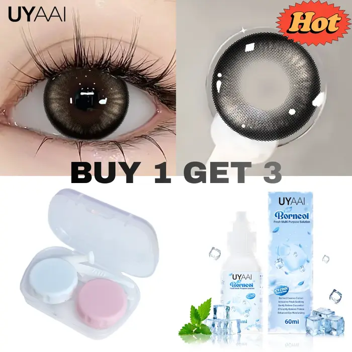 UYAAI – ensemble de lentilles de Contact noires Big EYE de 14.5mm de diamètre