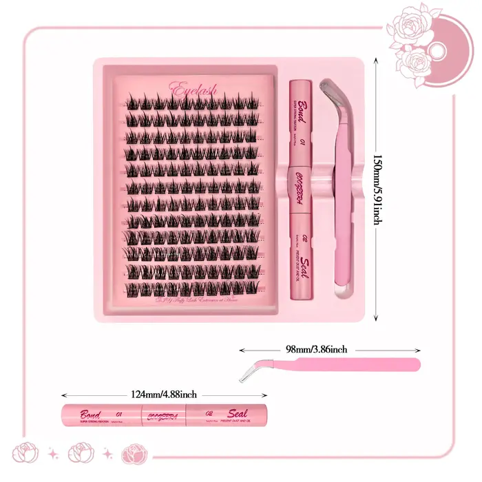 Ensemble de faux cils segmentés en 120 bouquets