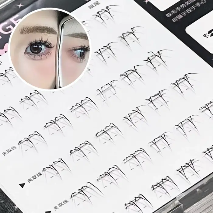 Faux-cils naturels transparents