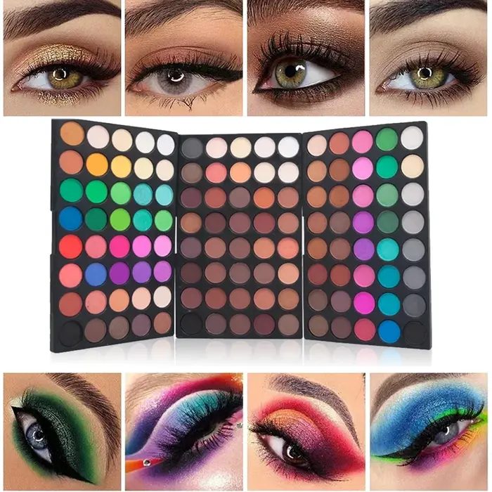Palette de fards à barrage résistants à l'eau, produit cosmétique pour les yeux, couleur chair, poud