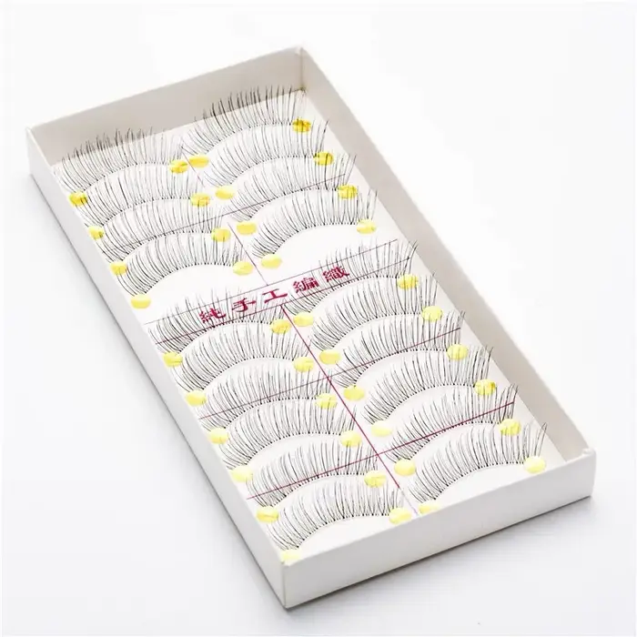 10 paires de Faux Cils longs naturels faits à la main Maquillage