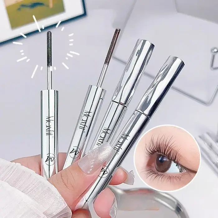 Mascara à tête de brosse spirale imperméable - Tube en acier