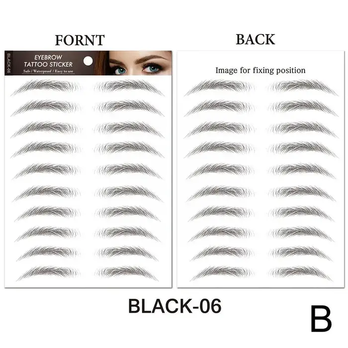 Autocollants de sourcils ressemblant à des cheveux 6D