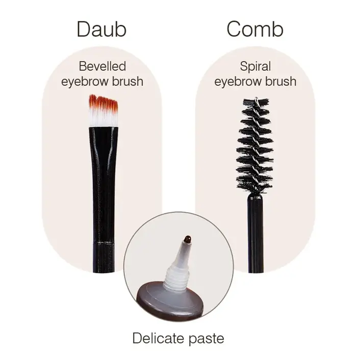 Kit de Teinture Sourcils Liquide Crème 6 Couleurs Marron