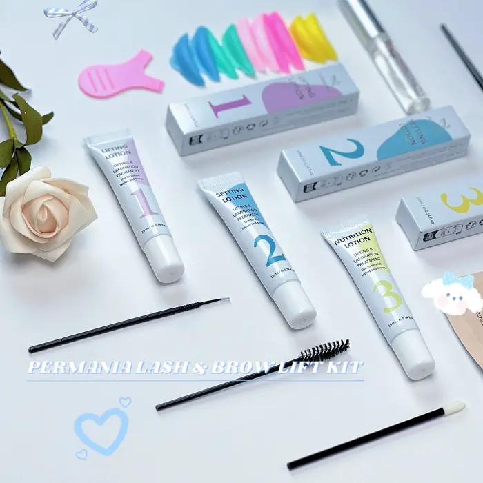 PERMANIA nouveau Kit de levage de cils Kit de stratification des sourcils facile à appliquer