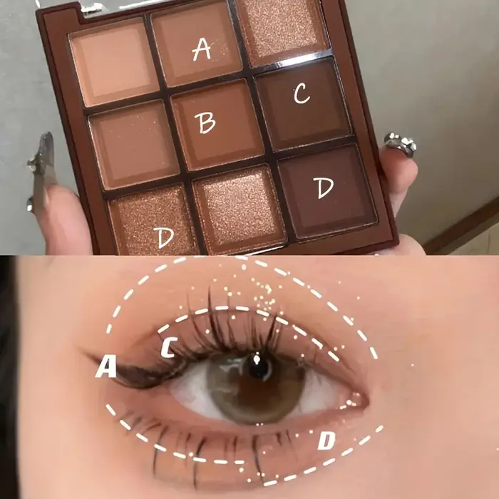2024 moka chocolat 9 couleurs fard à paupières Palette mat nacré paillettes finition maquillage