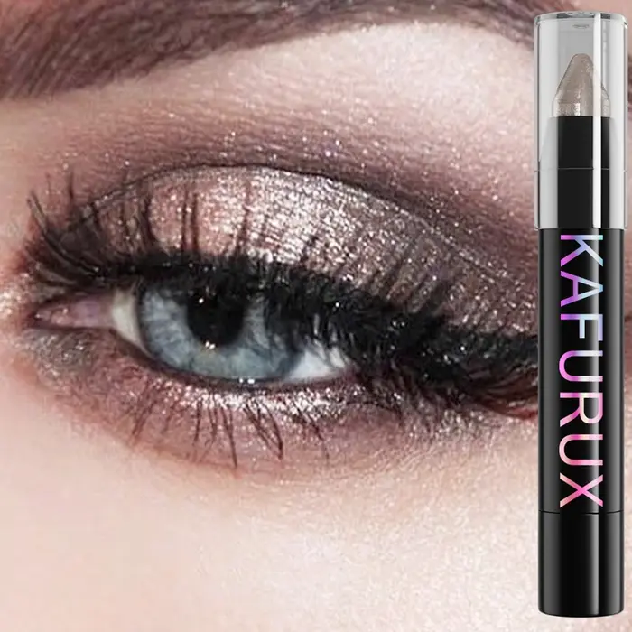 24 couleurs nacré paillettes fard à paupières Eyeliner crayon imperméable mat nu ombre