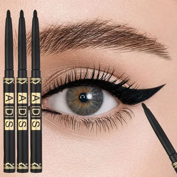 Crayons eyeliner noirs imperméables, résistants à la transpiration et aux bavures, avec application