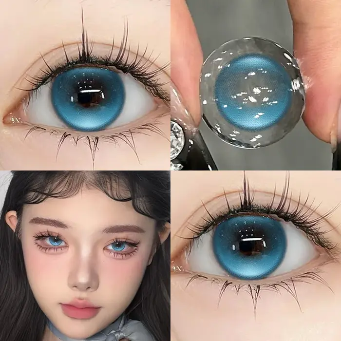 KSSEYE offre spéciale jaune Cosplay lentilles de Contact colorées pour les yeux avec degrés