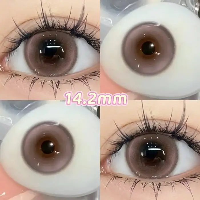 OVOLOOK - 1 paire de lentilles de contact colorées rose et marron