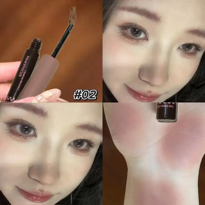 Mascara à sourcils effet velours léger, pigment durable et modulable, résistant aux taches, pour un maquillage des sourcils naturel, doux et volumineux.
