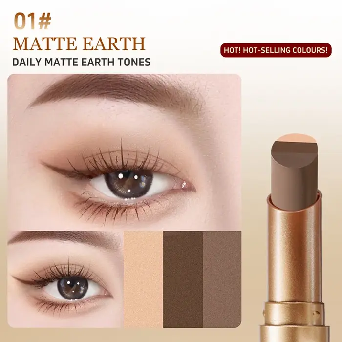 O'CHEAL trois couleurs ombre à paupières bâton dégradé délicat brillant imperméable paillettes ombre