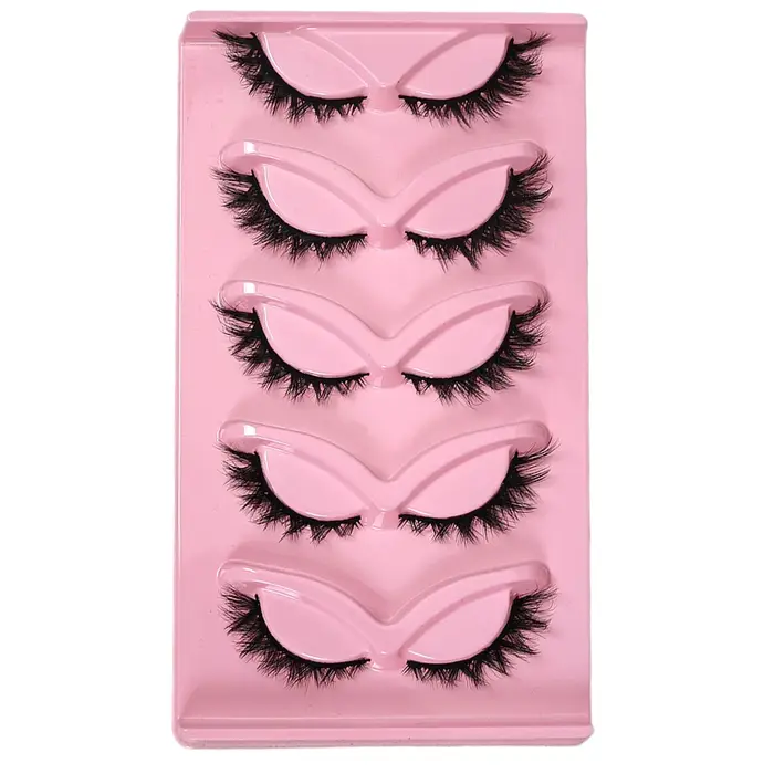 5 paires de faux cils œil de chat