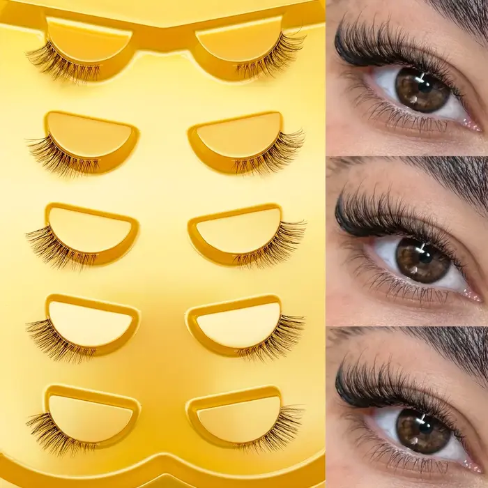  Cinq paires de faux cils mi-longs pour un look naturel