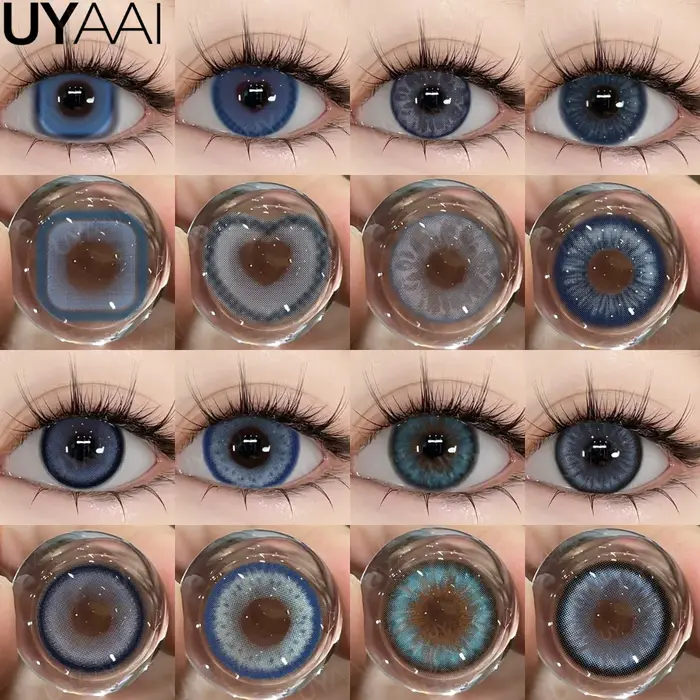 UYAAI couleur Contact maquillage lentille bleue élèves colorés pour l'occasion annuelle beauté oeil