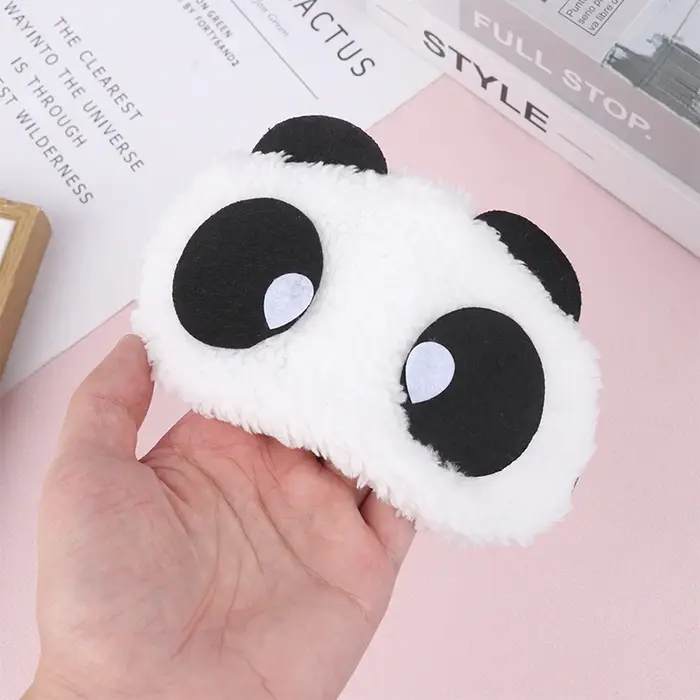 Masque facial en peluche Panda pour les yeux