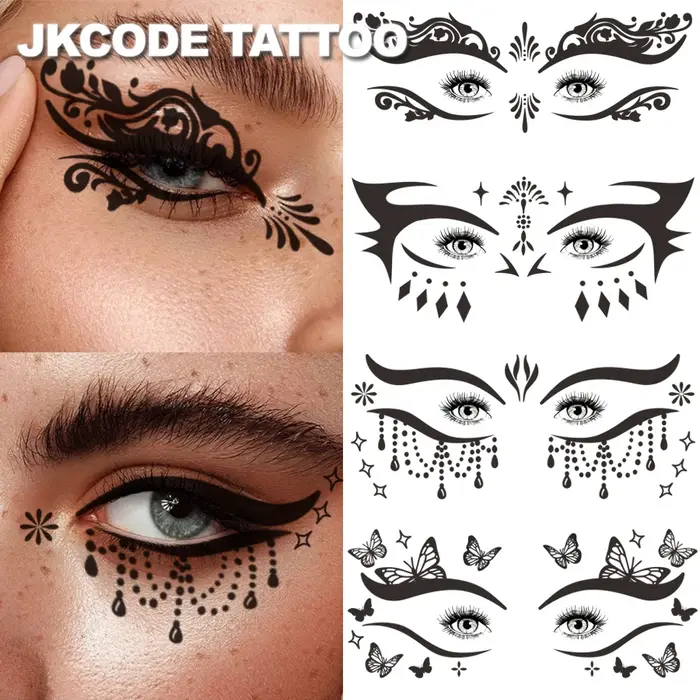 Autocollants de tatouage pour les yeux Ramadan-Party-Eye Shadow - 4 types de kits de fards à paupières