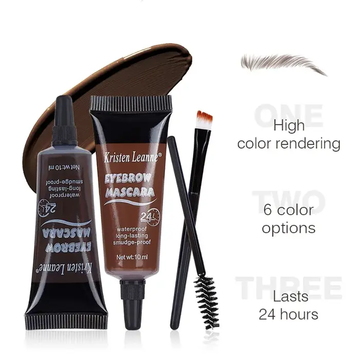 Kit de Teinture Sourcils Liquide Crème 6 Couleurs Marron