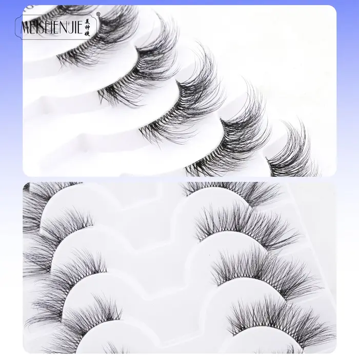 Faux cils 3/6/10 paires demi-cils chat