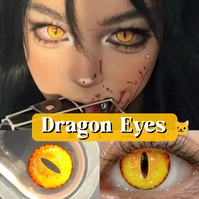 VISUASHOW Lentilles de contact colorées Anime Eyes, 1 paire, usage semi-annuel, effet petite pupille, lentilles blanches pour Cosplay et beauté