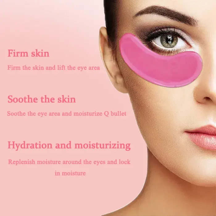 💖 10 patchs hydratants roses pour les yeux | Soins oculaires