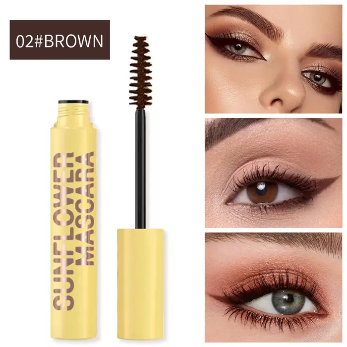 Mascara à volume de bulle bouclée 4D pour Noël et Halloween – Maquillage pour les yeux unisexe imper