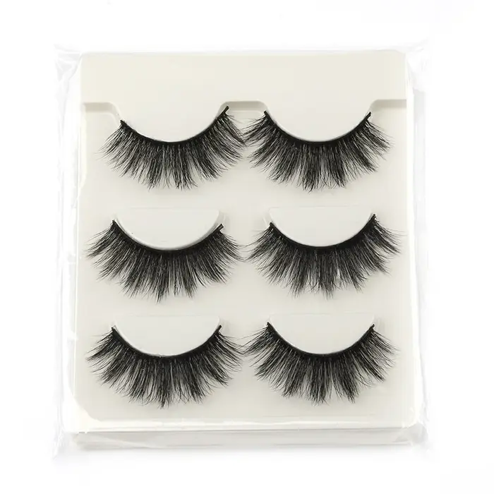 Faux cils 3/6/10 paires demi-cils chat cils naturel longs faits à la main moelleux 3D vison cils Ext