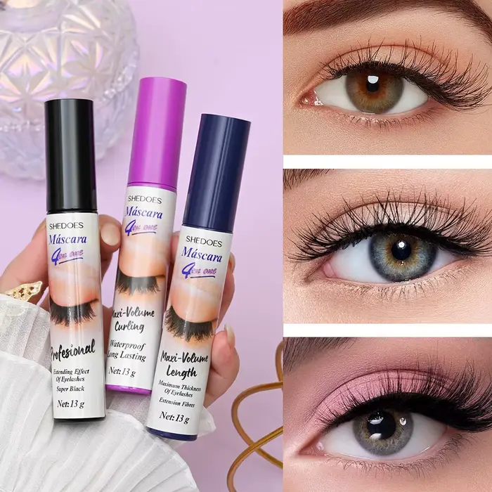 Le mascara 4D est durable, mince, recourbé et dense, imperméable, résistant à la transpiration et sans bavures.