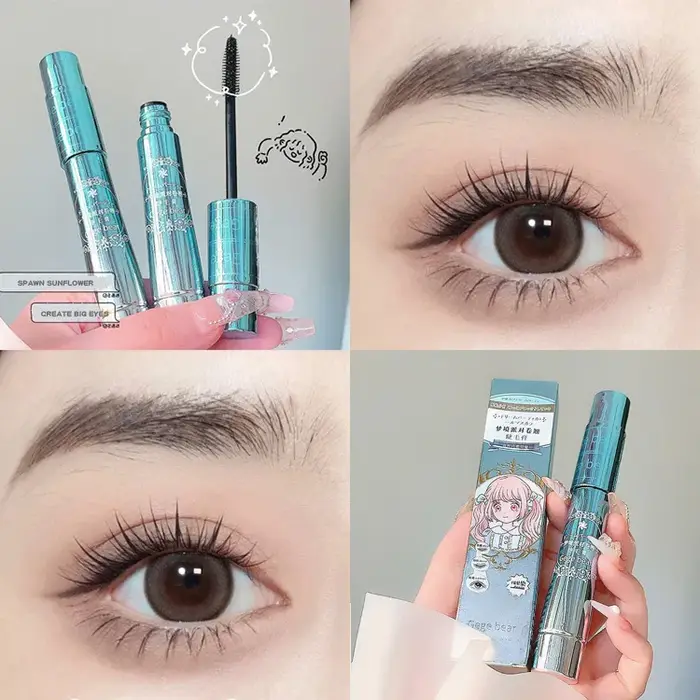 Dream Party – Mascara bouclé noir fleur de soleil, Design mignon, longue tenue pour toute la journée