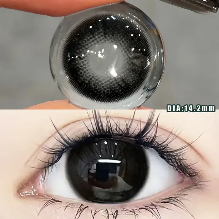 YIMEIXI 1 paire de lentilles noires à grands yeux 14.5MM