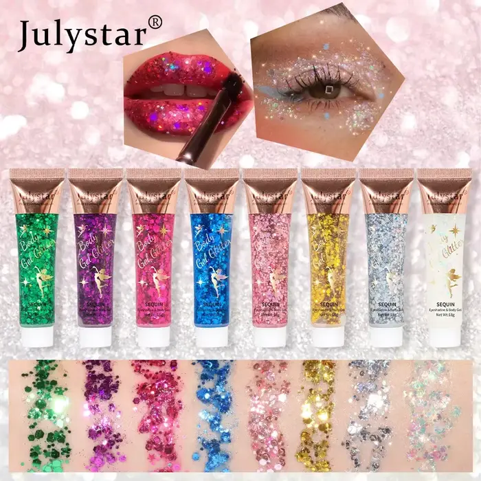 Gel à paillettes multifonctionnel pour le corps
