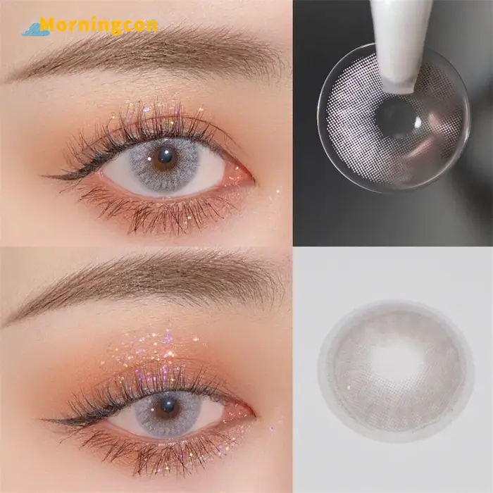 Morningcon – lentilles de Contact de couleur jaune vin pour les yeux