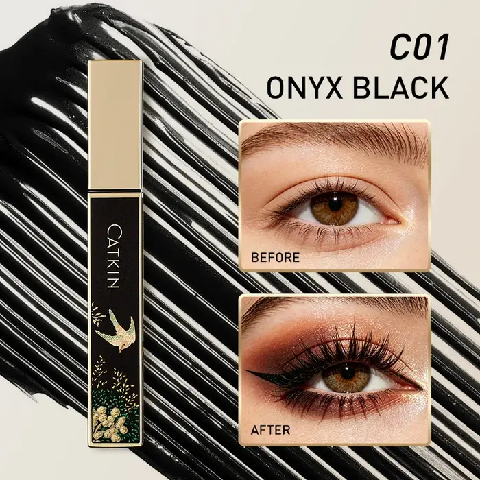 Mascara CATKIN Noir, Volumisant et Allongeant, Imperméable, Pour Halloween et Cosplay, Crée des Cils