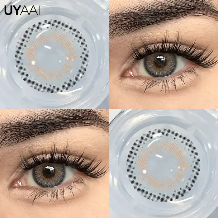 UYAAI NOUVELLES lentilles de contact colorées, accessoires cosmétiques pour femmes, lentilles noires